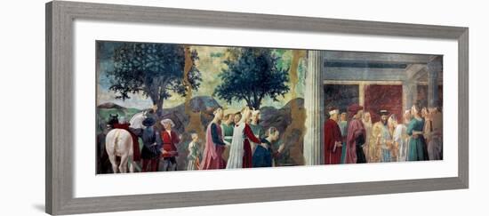 Legend of the Cross: Solomon & Sheba-Piero della Francesca-Framed Art Print