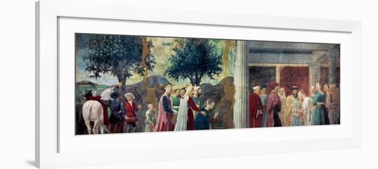 Legend of the Cross: Solomon & Sheba-Piero della Francesca-Framed Art Print