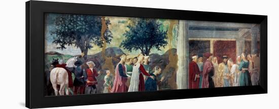 Legend of the Cross: Solomon & Sheba-Piero della Francesca-Framed Art Print