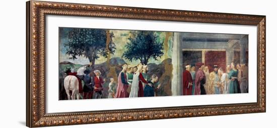 Legend of the Cross: Solomon & Sheba-Piero della Francesca-Framed Art Print