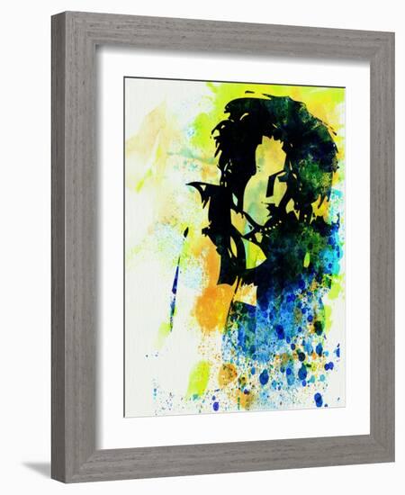 Legendary Ani Difranco Watercolor-Olivia Morgan-Framed Art Print