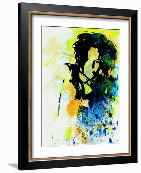 Legendary Ani Difranco Watercolor-Olivia Morgan-Framed Art Print