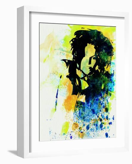 Legendary Ani Difranco Watercolor-Olivia Morgan-Framed Art Print