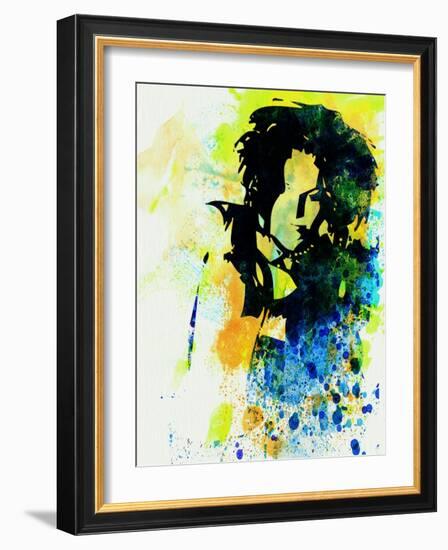 Legendary Ani Difranco Watercolor-Olivia Morgan-Framed Art Print