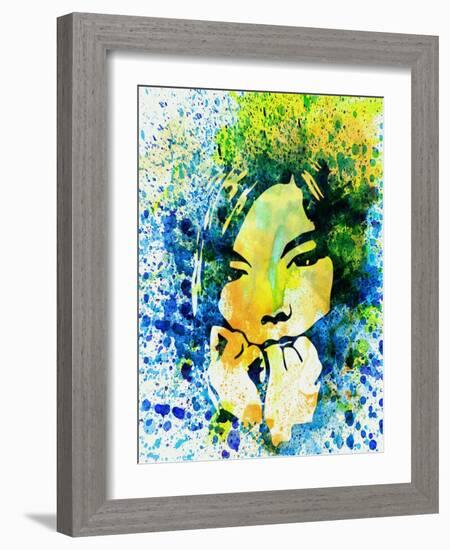 Legendary Bjork Watercolor II-Olivia Morgan-Framed Art Print