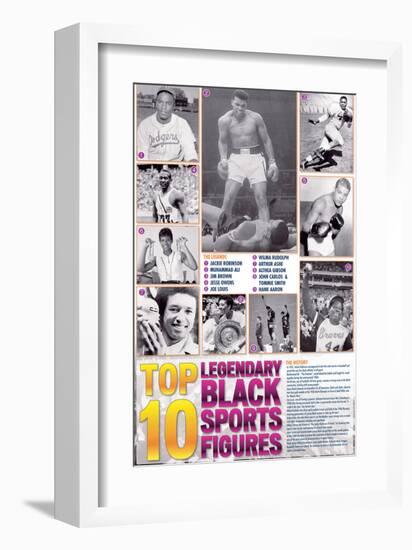 Legendary Black Sports Figures-null-Framed Premium Giclee Print