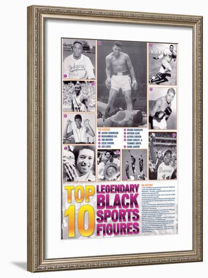 Legendary Black Sports Figures-null-Framed Premium Giclee Print