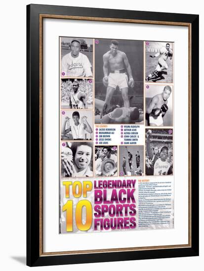 Legendary Black Sports Figures-null-Framed Premium Giclee Print