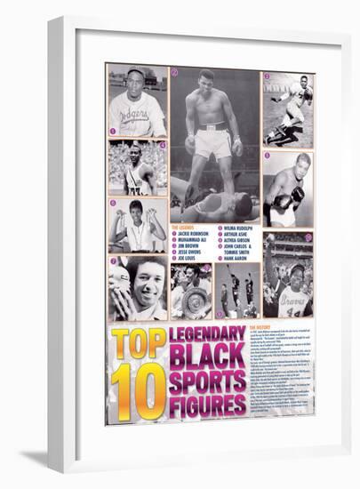 Legendary Black Sports Figures-null-Framed Premium Giclee Print