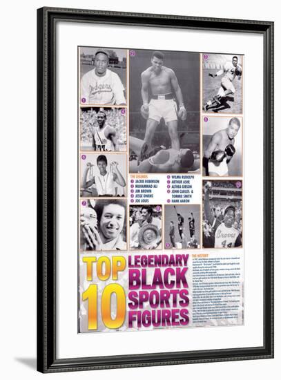 Legendary Black Sports Figures-null-Framed Premium Giclee Print