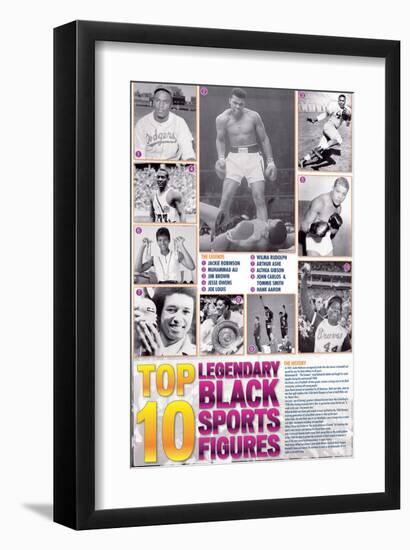 Legendary Black Sports Figures-null-Framed Art Print