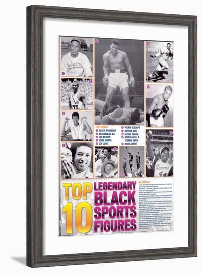 Legendary Black Sports Figures-null-Framed Art Print