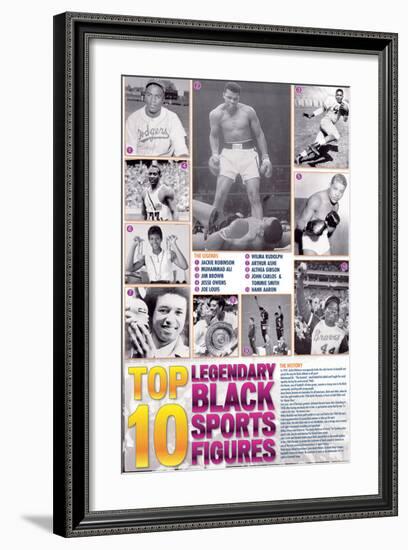Legendary Black Sports Figures-null-Framed Art Print