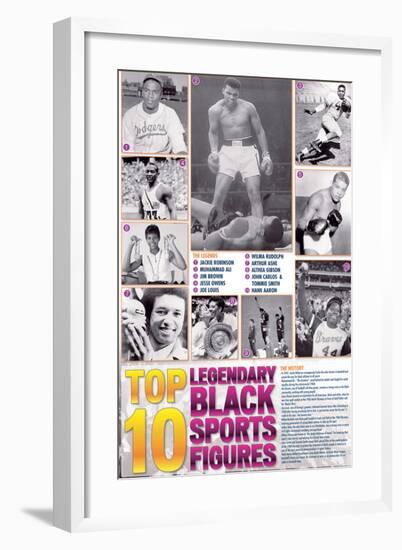 Legendary Black Sports Figures-null-Framed Art Print