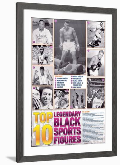 Legendary Black Sports Figures-null-Framed Art Print