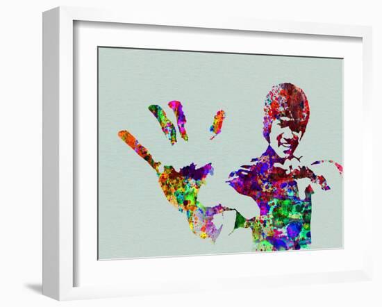 Legendary Bruce Lee Watercolor-Olivia Morgan-Framed Art Print