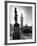 Legendary Clock Tower Big Ben Framed by Statues of Lord Palmerston and Jan Smuts-Alfred Eisenstaedt-Framed Photographic Print