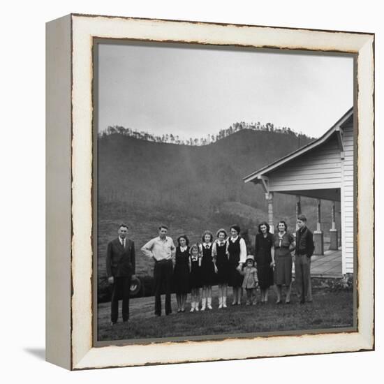 Legendary Country Western Music Carter Family: A.P. and Ezra with Family-Eric Schaal-Framed Premier Image Canvas