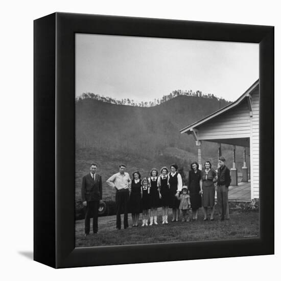 Legendary Country Western Music Carter Family: A.P. and Ezra with Family-Eric Schaal-Framed Premier Image Canvas