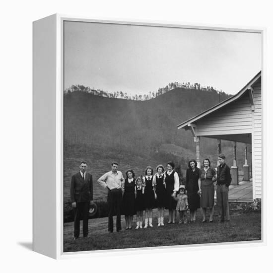 Legendary Country Western Music Carter Family: A.P. and Ezra with Family-Eric Schaal-Framed Premier Image Canvas