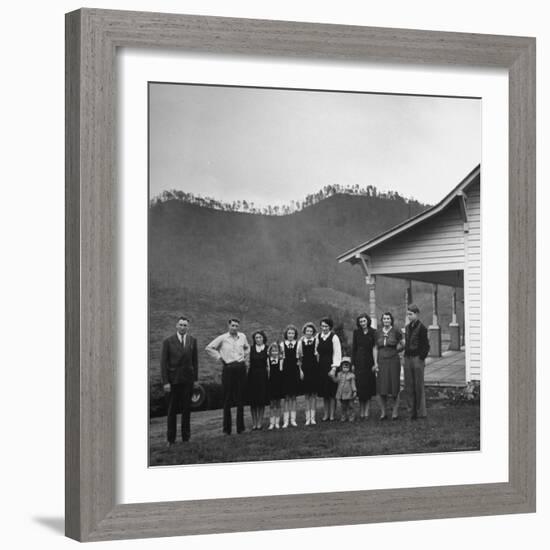 Legendary Country Western Music Carter Family: A.P. and Ezra with Family-Eric Schaal-Framed Premium Photographic Print