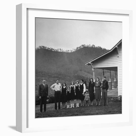 Legendary Country Western Music Carter Family: A.P. and Ezra with Family-Eric Schaal-Framed Premium Photographic Print