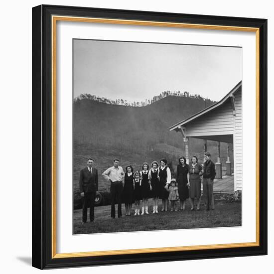 Legendary Country Western Music Carter Family: A.P. and Ezra with Family-Eric Schaal-Framed Premium Photographic Print