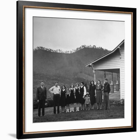 Legendary Country Western Music Carter Family: A.P. and Ezra with Family-Eric Schaal-Framed Premium Photographic Print