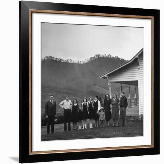 Legendary Country Western Music Carter Family: A.P. and Ezra with Family-Eric Schaal-Framed Premium Photographic Print