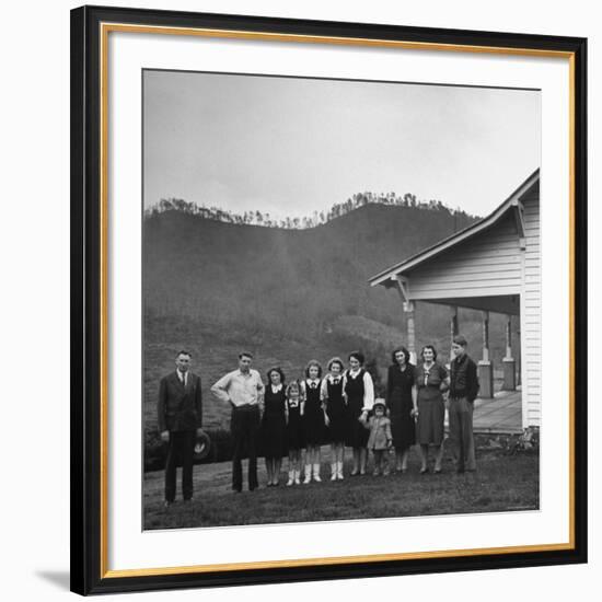 Legendary Country Western Music Carter Family: A.P. and Ezra with Family-Eric Schaal-Framed Premium Photographic Print