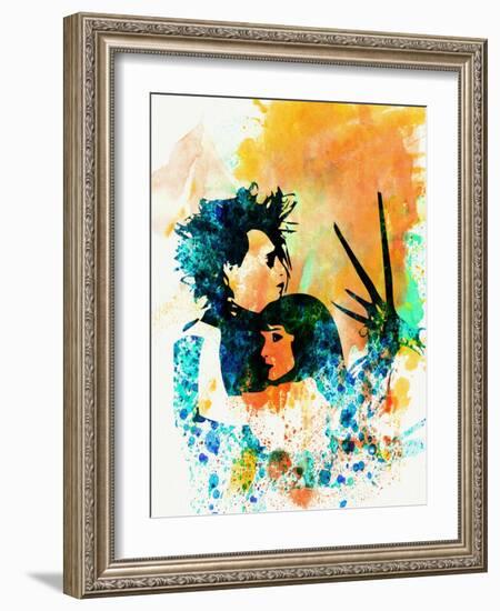 Legendary Edward Scissorhands Watercolor-Olivia Morgan-Framed Art Print