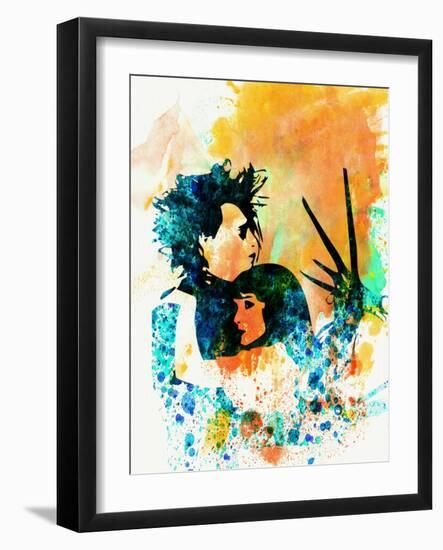 Legendary Edward Scissorhands Watercolor-Olivia Morgan-Framed Art Print