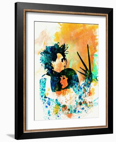 Legendary Edward Scissorhands Watercolor-Olivia Morgan-Framed Art Print