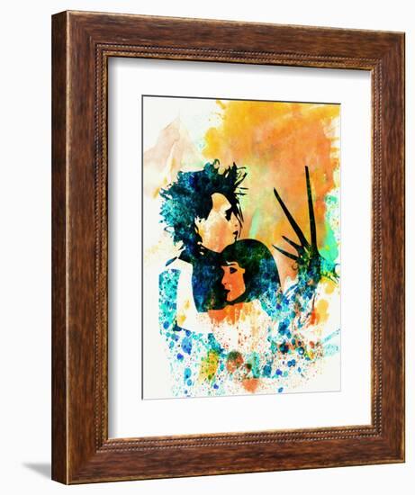 Legendary Edward Scissorhands Watercolor-Olivia Morgan-Framed Art Print