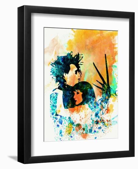 Legendary Edward Scissorhands Watercolor-Olivia Morgan-Framed Art Print