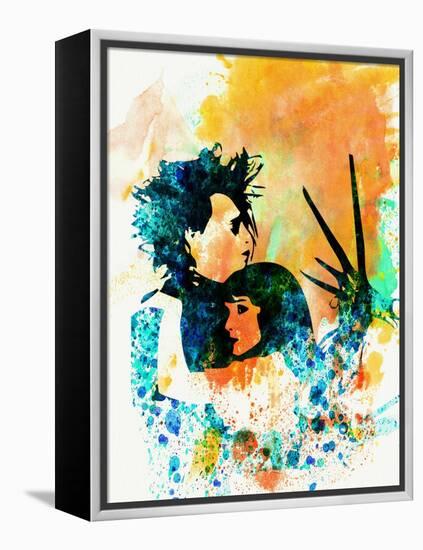 Legendary Edward Scissorhands Watercolor-Olivia Morgan-Framed Stretched Canvas