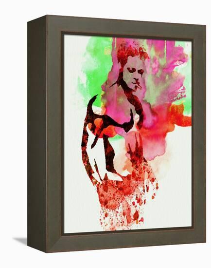 Legendary Fight Club Watercolor-Olivia Morgan-Framed Stretched Canvas