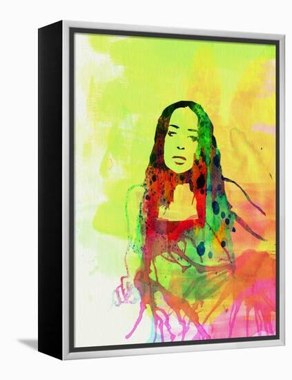 Legendary Fiona Apple Watercolor-Olivia Morgan-Framed Stretched Canvas