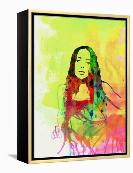 Legendary Fiona Apple Watercolor-Olivia Morgan-Framed Stretched Canvas