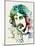 Legendary Frank Zappa Watercolor-Olivia Morgan-Mounted Art Print