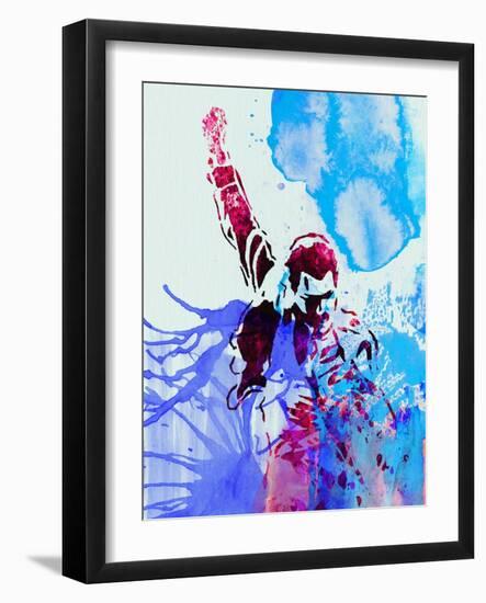 Legendary Freddie Mercury Watercolor I-Olivia Morgan-Framed Art Print