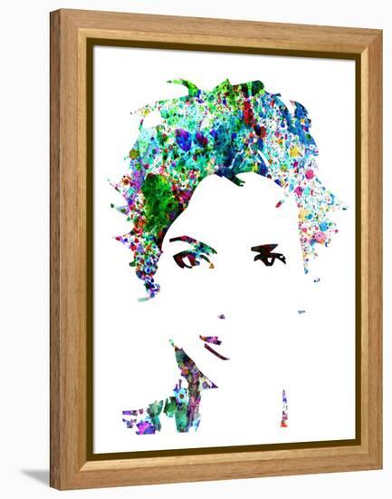 Legendary Halle Berry Watercolor-Olivia Morgan-Framed Stretched Canvas