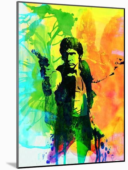 Legendary Han Solo Watercolor-Olivia Morgan-Mounted Art Print