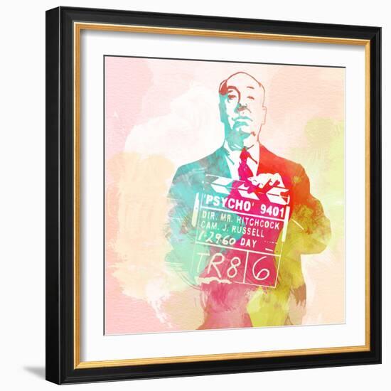 Legendary Hitchcock Watercolor-Olivia Morgan-Framed Art Print