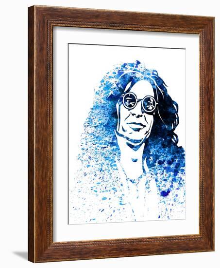 Legendary Howard Stern Watercolor-Olivia Morgan-Framed Art Print