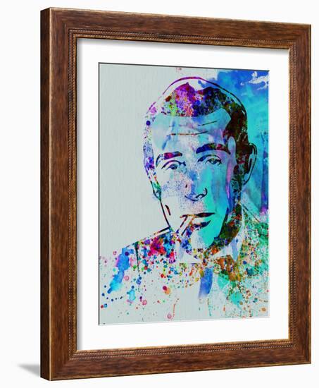 Legendary Humphrey Bogart Watercolor-Olivia Morgan-Framed Art Print