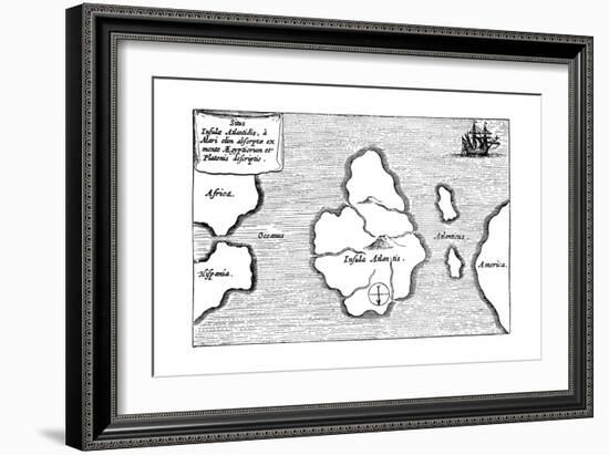 Legendary Island of Atlantis-Athanasius Kircher-Framed Giclee Print