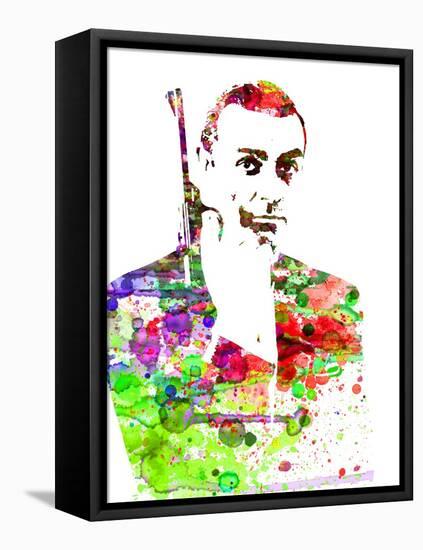 Legendary James Bond Watercolor-Olivia Morgan-Framed Stretched Canvas