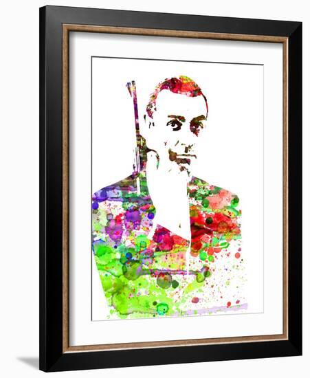 Legendary James Bond Watercolor-Olivia Morgan-Framed Art Print