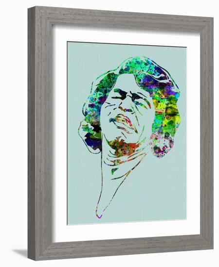 Legendary James Brown Watercolor-Olivia Morgan-Framed Art Print